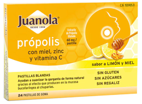 Juanola Duplo Pastillas Blandas Propolis Limon Miel-Vistafarma